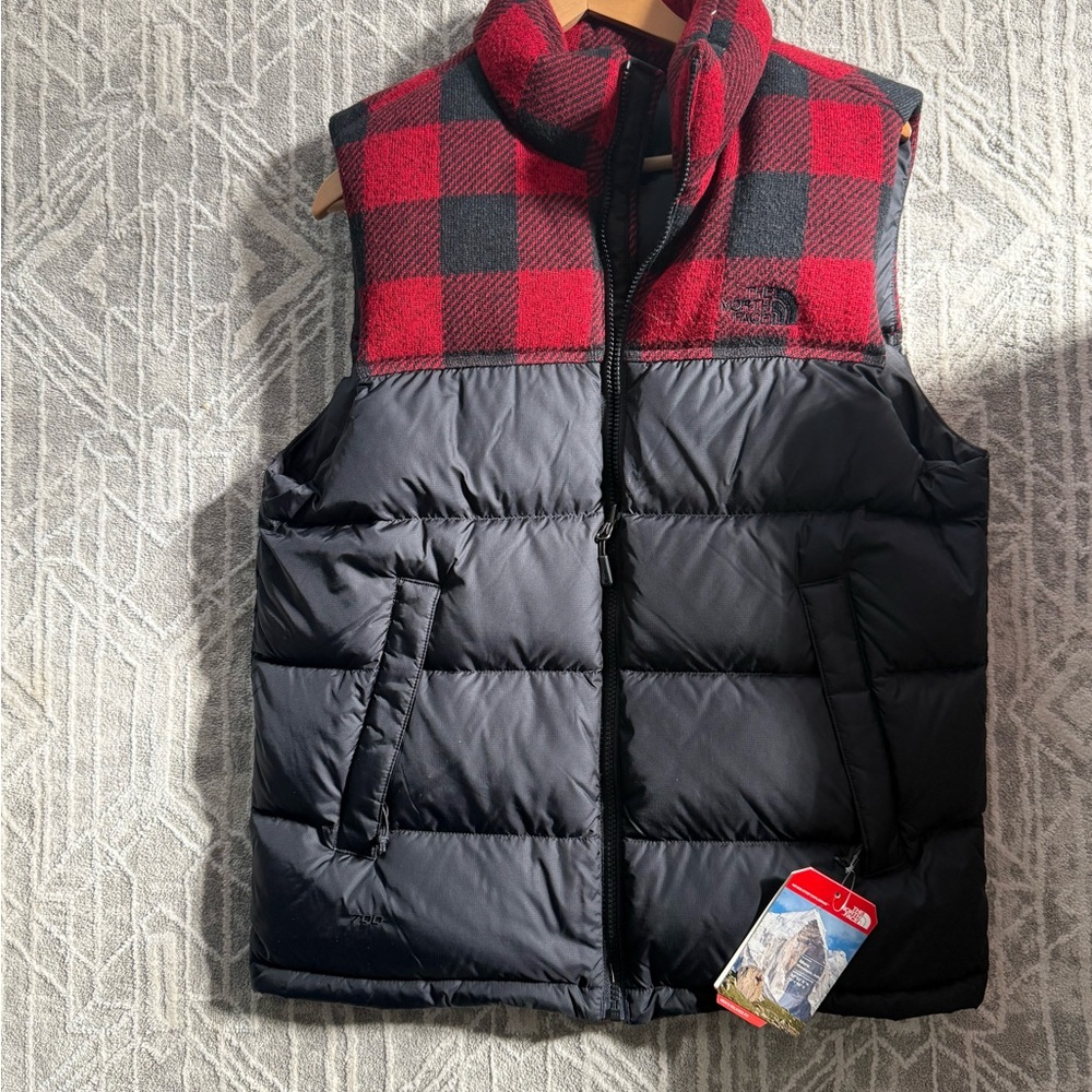 The North Face Red and Black Men's Puffer Vest